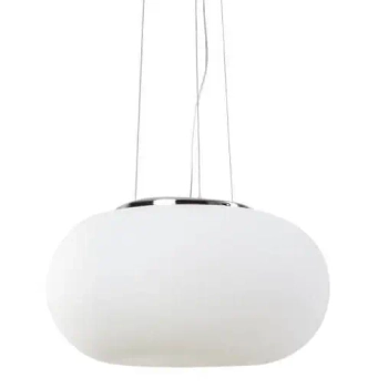 Nowoczesna lampa wisząca Inez RLD93023-3A szklana biała chrom