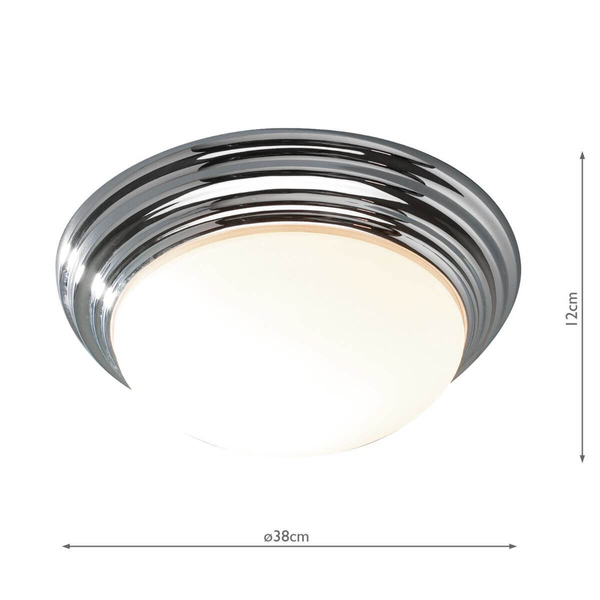 Sufitowa lampa szklana BARCLAY BAR5050 IP44 chrom