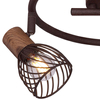 Sufitowa LAMPA retro ISABELLE 54817-3 Globo plafon OPRAWA metalowa spirala art deco rdzawa