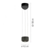 Lampa wisząca sterowana pilotem Q-STRETTO czarna 2657-18 2xLED 20W 2200-5000K góra-dół
