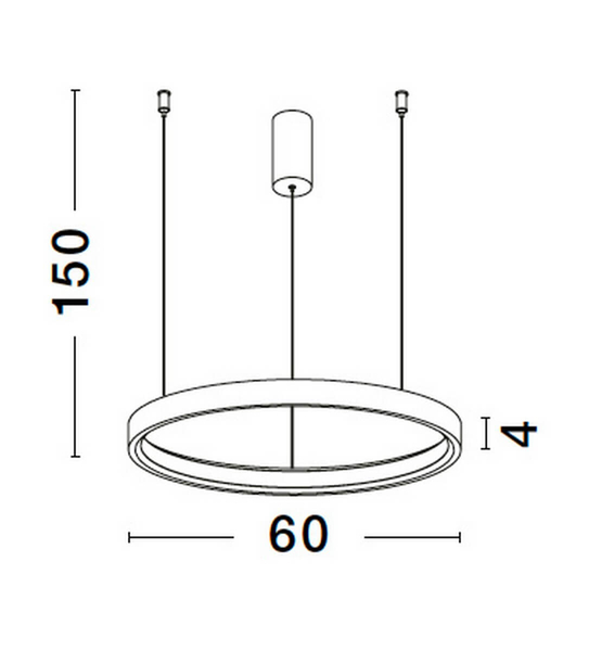 Ring lampa wisząca ZACAPU LE42790 do salonu LED 42W 3000K złota