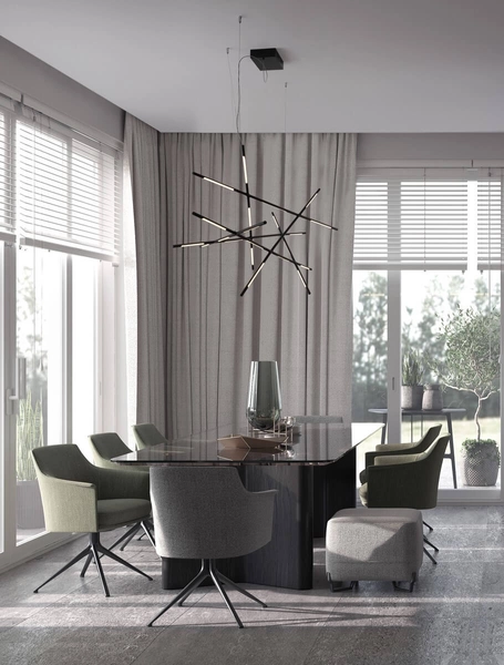 Efektowna lampa wisząca BELL LE42731 Luces Exclusivas LED do sypialni czarna