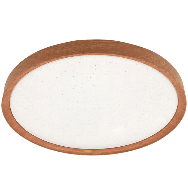 Sypialniany plafon Sherwood okrągły LED 50W 3000-6500K drewniany