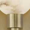 Owalna lampa ścienna Lucian QN-LUCIAN1-VBS-AR do salonu mosiądz