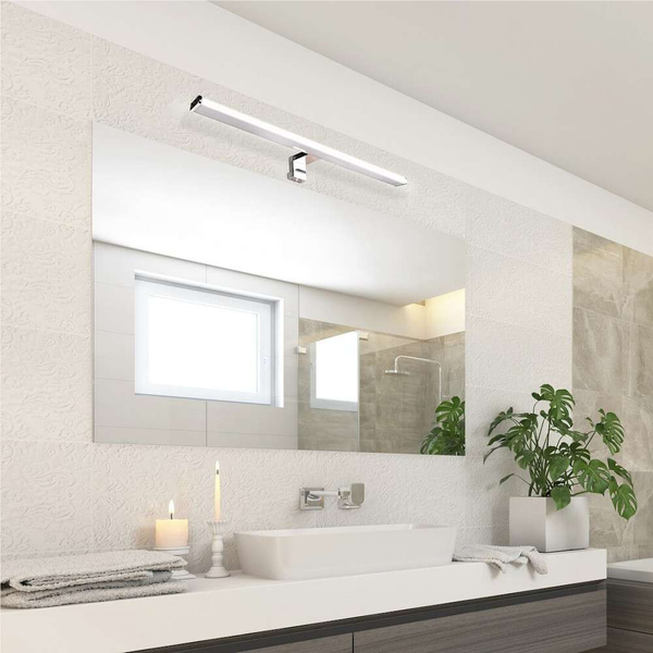 Kinkiet LAMPA ścienna LEVON 2115 Rabalux metalowa OPRAWA listwa do łazienki LED 12W 4000K IP44 chrom biała