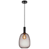 Wisząca lampa do jadalni Alton 47303047 szklana czarny przydymiony