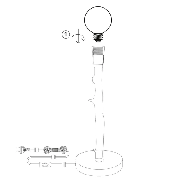 Lampa stołowa Ramo 108778 Markslojd metal włącznik wtyczka srebrny