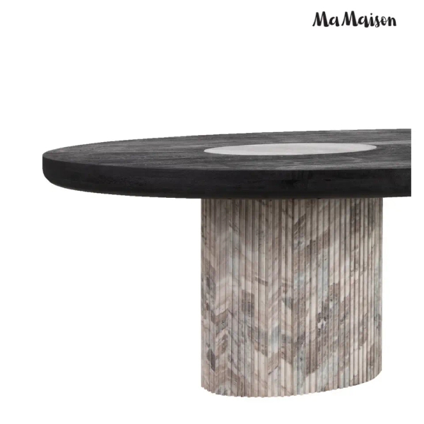 Stół jadalniany ATLANTE MM001501100400 marmur drewno mango 240x120cm