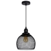 Industrialna lampa wisząca MESH 43404/22/30 zwis siatka kopuła loft czarna