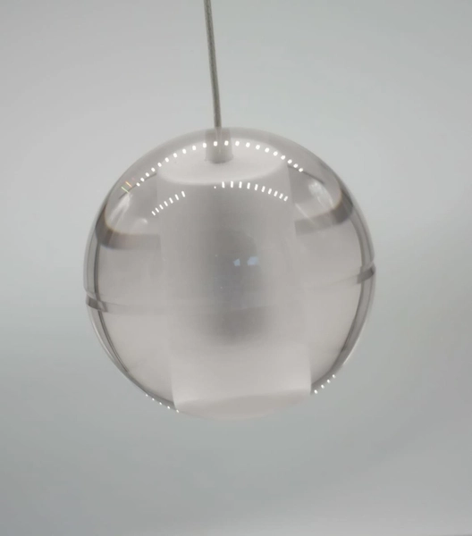 Kryształowa lampa wisząca Starlight ST-9228-1 Step kula chrom