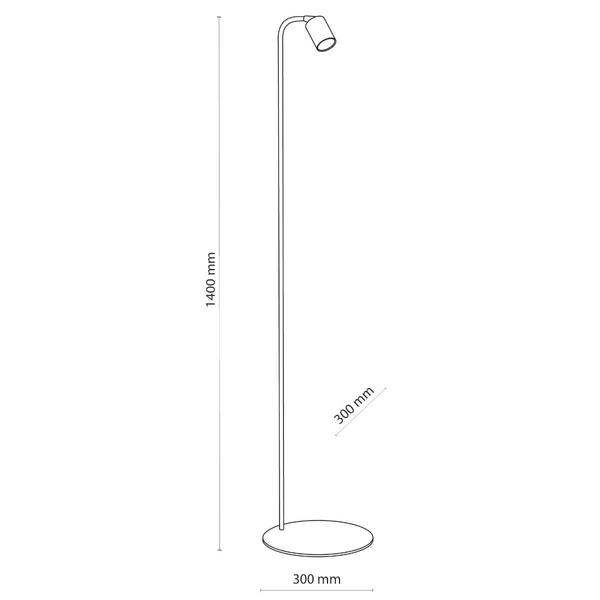 Lampa podłogowa do sypialni Logan 5484 rurka metalowa biała