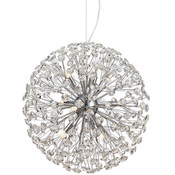 Kryształowa LAMPA wisząca BOLID 108101 Markslojd metalowa OPRAWA crystal glamour ZWIS kula chrom przezroczysta