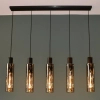 Szklana lampa wisząca ORLANDO 74404/05/65 Lucide przydymiony czarny
