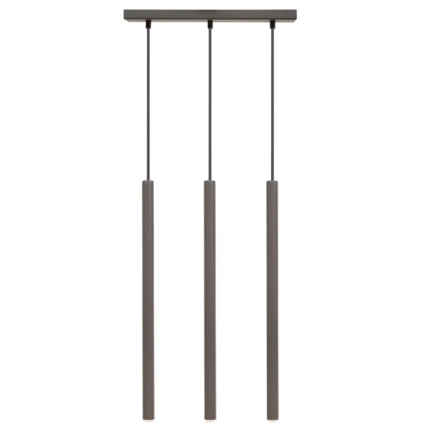 Potrójna nowoczesna wisząca lampa Sopel 3 41453 tubki ciemnoszary