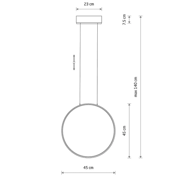 Lampa wisząca do salonu ring Circolo 10810 Nowodvorski LED 18W 3000K czarna