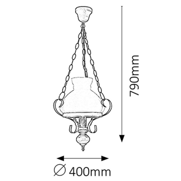 Rustykalna LAMPA wisząca PETRONEL 7076 Rabalux stylizowany zwis OPRAWA  drewno orzech biała rustic