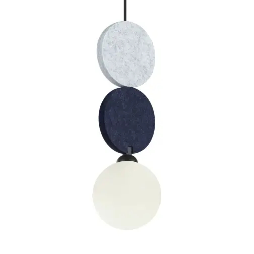 Nowoczesna lampa wisząca Andrea PND-59779B-1S-MLTI owalna szara