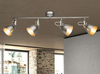 Lampa sufitowa HERNAN 54651-4 metalowa listwy reflektorki srebrne
