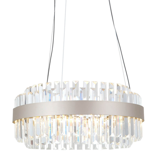 Lampa zwis Horna PND-34386-1-CH-CL LED 36W 3000K szampański przezroczysty