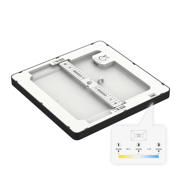 Biurowa lampa sufitowa Evora ML1795 LED 12W 3000-6000K kwadrat czarny