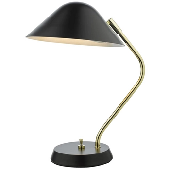Lampka biurkowa Erna ERN4122 Dar Lighting regulowany abażur czarny mosiądz