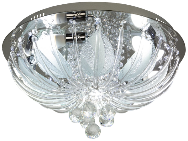 Pałacowa lampa sufitowa DRS7632 8C glamour crystal chrom