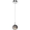 Szklana lampa wisząca z kryształami CRYSTAL P0076-01A-F4FZ glamour chrom