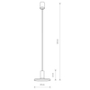Lampa zwisowa punktowa Hermanos 8102 Nowodvorski do salonu czarna