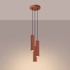 Wisząca lampa do sypialni KARBON SL.1633 potrójna tuby terakota