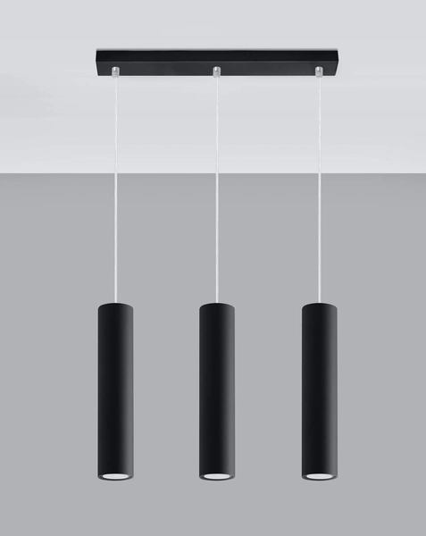 LAMPA wisząca SL.0329 metalowa OPRAWA zwis tuby czarne