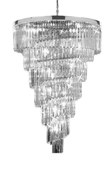 Pałacowa lampa wisząca CGHERESPICHROME kryształowa chrom