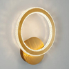 Ścienna LAMPA glamour MONTE LE41692 Luces Exclusivas okrąga OPRAWA kinkiet LED 19W 2925K pierścień ring modernistyczny złot