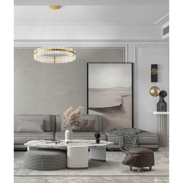 Pierścieniowa lampa zwisająca MAYO LE44225 LED 56W 3500K ring złota