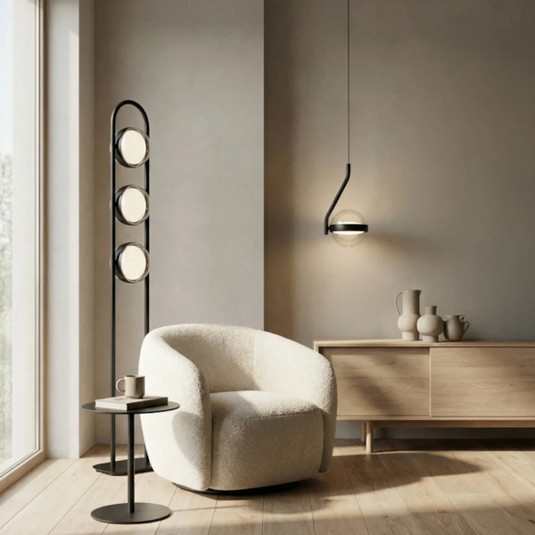 Designerska lampa stojąca ASTRID czarna AZ6893 3xLED 24W 3000K ściemnialna