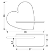 Lampa ścienna HEART 21-84569 z półką LED 5W 4000K serce różowe drewno