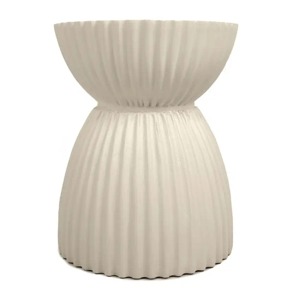 Beżowy stolik kawowy TURNO MM001501100322 z tworzywa do sypialni 36cm