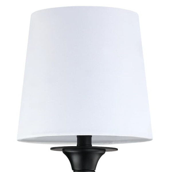 Kinkiet klasyczny Austin W01296BK-WH Cosmolight metal tkanina czarny biały