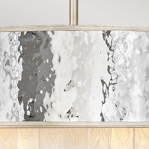 Wisząca lampa kryształowa QN-REVERIE-8P-CPG nad stół szara złota