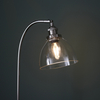 Vintage lampa stołowa L&-197590 Light& ze szklanym kloszem nikiel