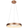 LAMPA wisząca CARMELLA 5054 Rabalux okrągła OPRAWA metalowa ZWIS LED 50W 4000K pierścień ring złota