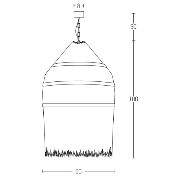 Na łańcuchu wisząca lampa 17129 naturalna słoma regulowana brązowy