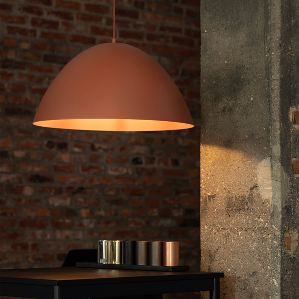 Lampa wisząca nad wyspę Faro 10259 do kuchni półokrąg ceglana