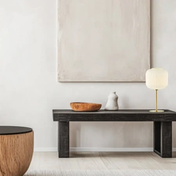 Nocna lampka na stolik 20252 do sypialni szklana kula opalowa złoty