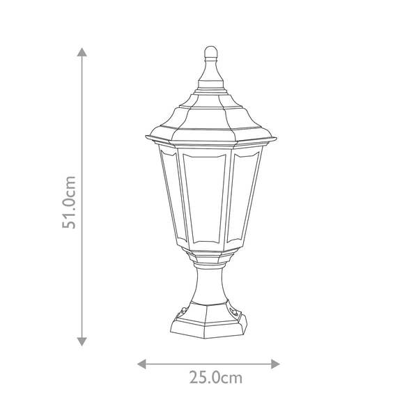 Stojąca lampa ogrodowa KINSALE-PED-POR Elstead outdoor czarna