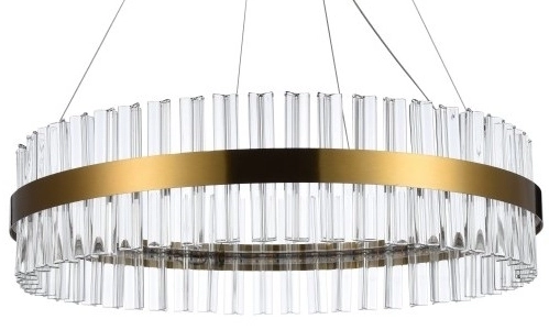 Żyrandol glamour Francesca AZ5261 LED 37W okrągła mosiądz 