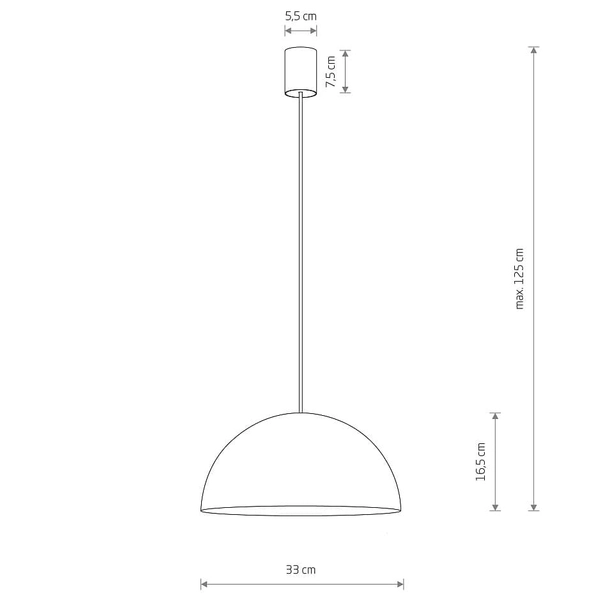 Salonowa lampa zwisowa Hemisphere Super 10617 Nowodvorski miedziana