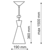 LAMPA wisząca MODERN 306777 Polux metalowa OPRAWA skandynawska ZWIS stożek biały złoty