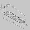 Podłużna lampa szynowa Points TR031-4-18WTW-DD-W LED 18W 4000K ścieżka świetlna biały