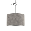 Abażurowa lampa wisząca LAGO 11673 nad wyspę okrągła szara