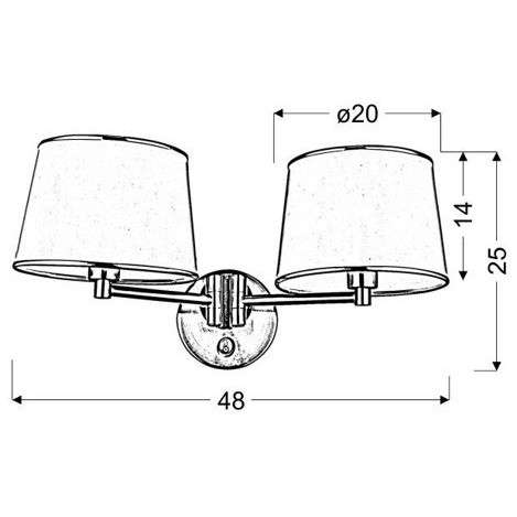 Kinkiet lampa ścienna IBIS 22-00890 metalowa abażurowa klasyczna biała
